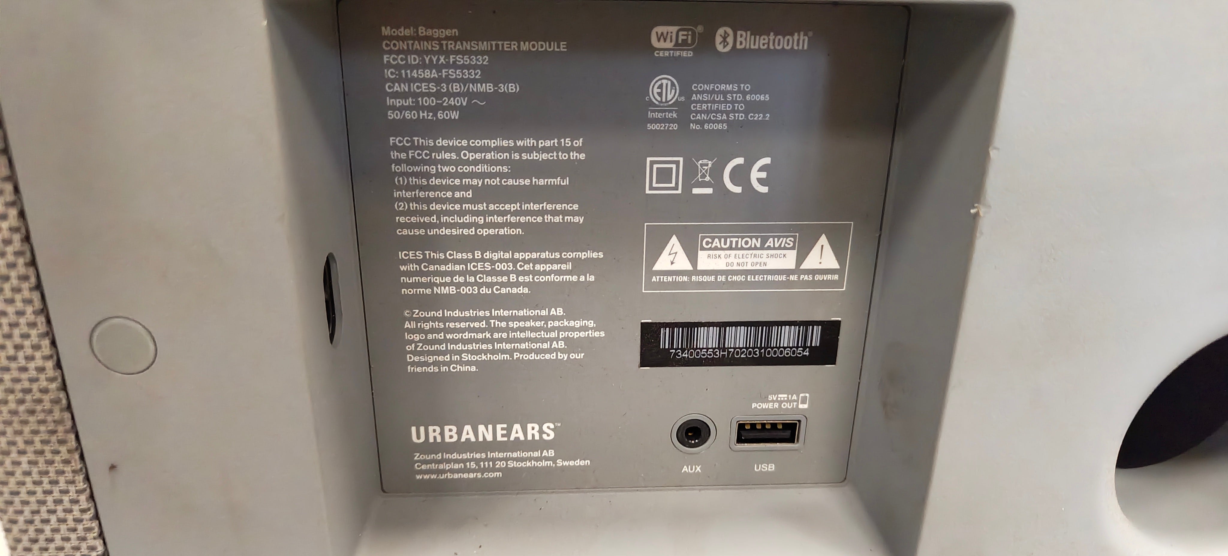 Urbanears Baggen Multi-Room Wireless Speaker