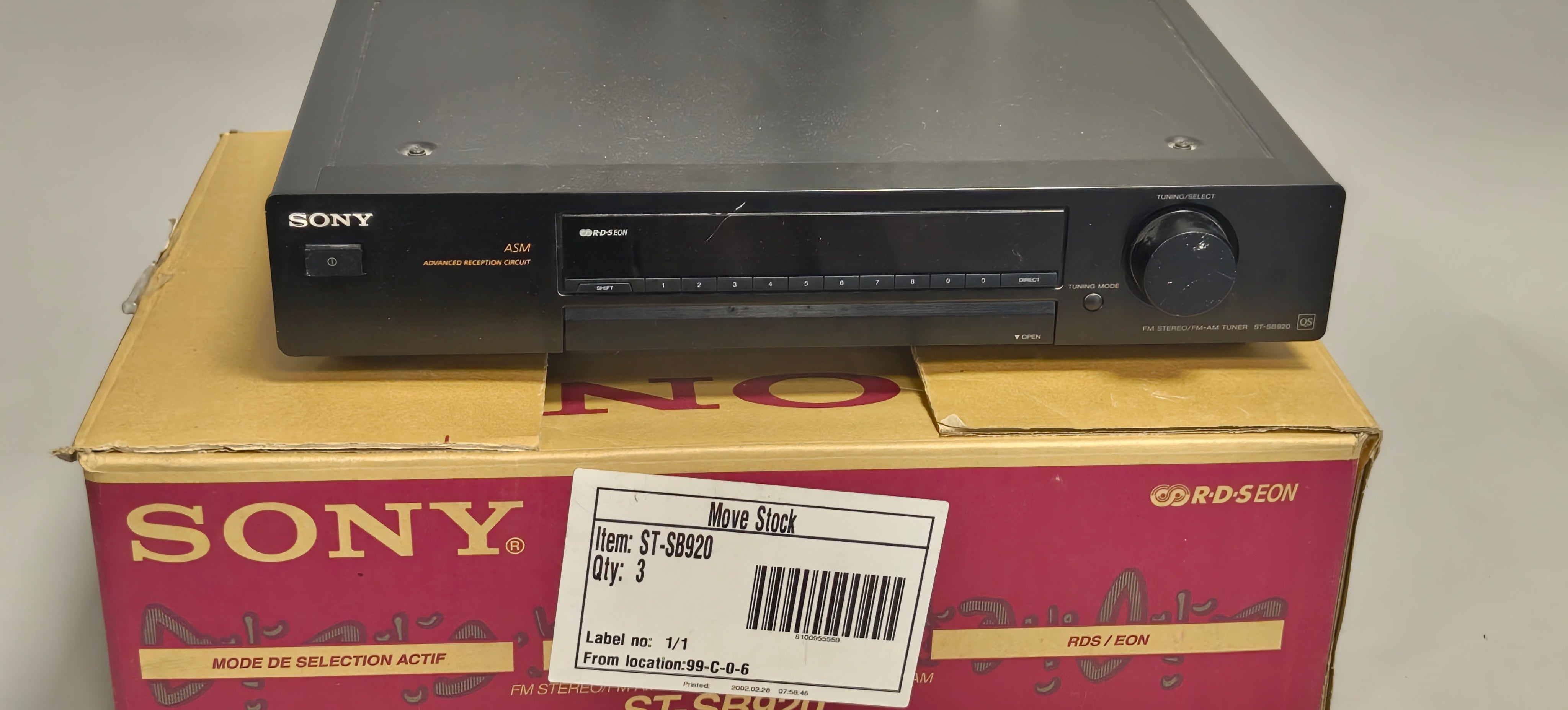Sony ST-SB920 FM/AM Stereo Tuner