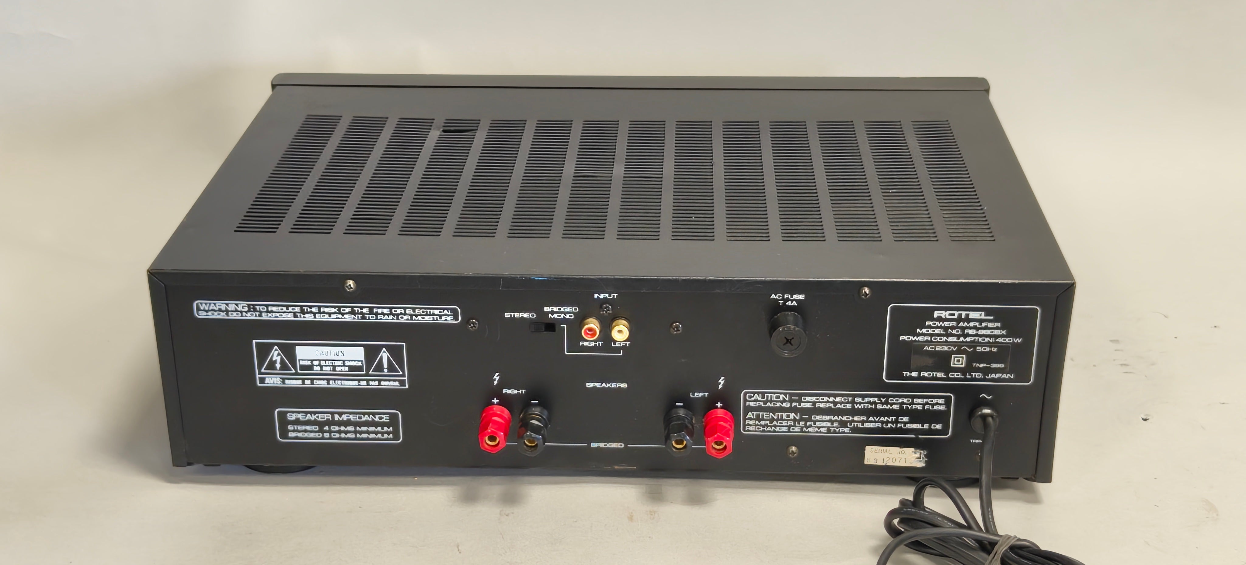 Rotel RB-980BX Stereo Power Amplifier