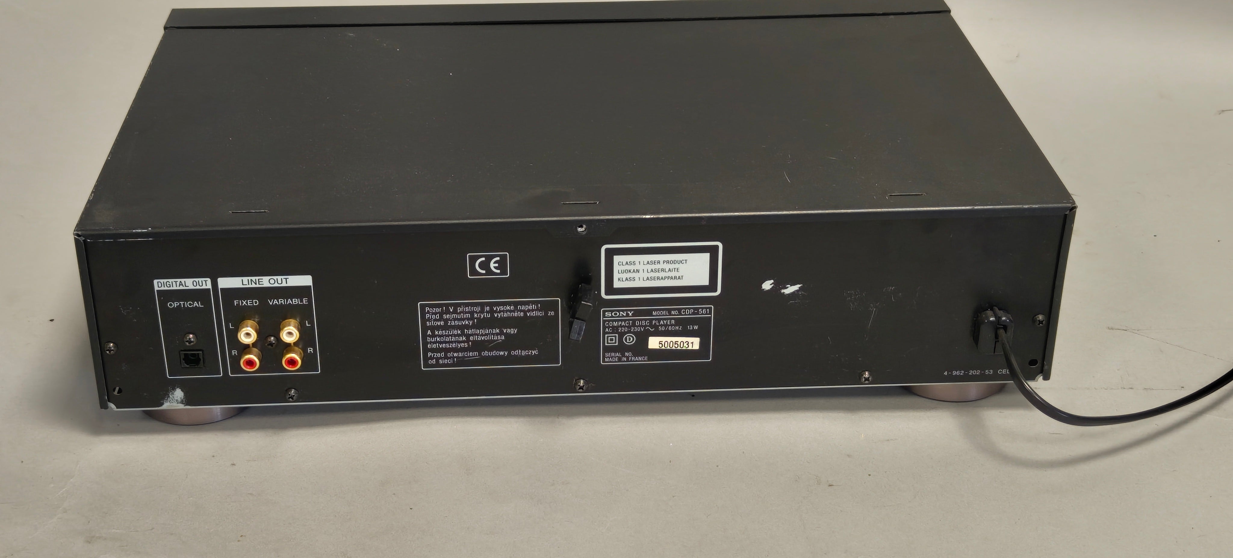 Sony CDP-561 – Compact Disc Player